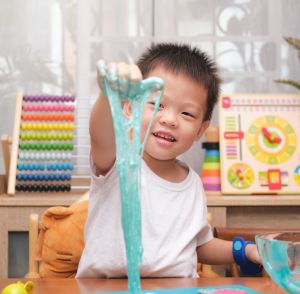 young child playing