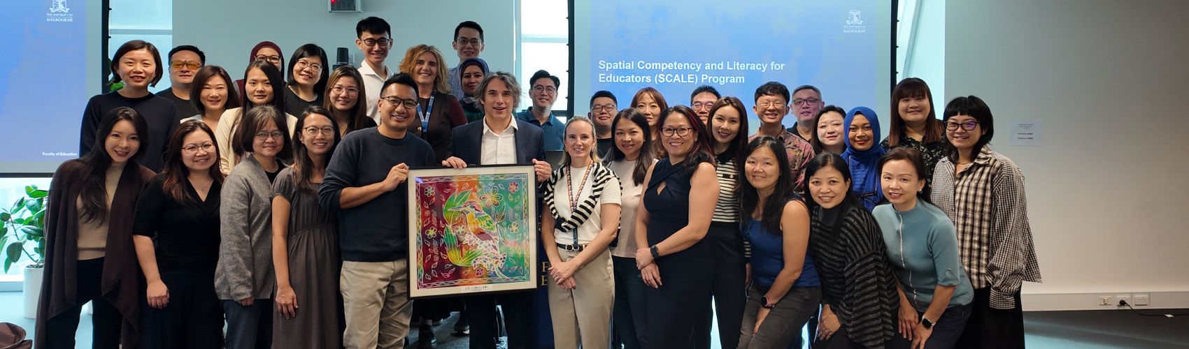 Singapore leaders with Dean, Faculty of Education, Professor Marek Tesar and Associate Professor Marian Mahat