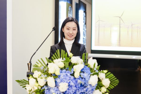 Jenny before or after giving a presentation