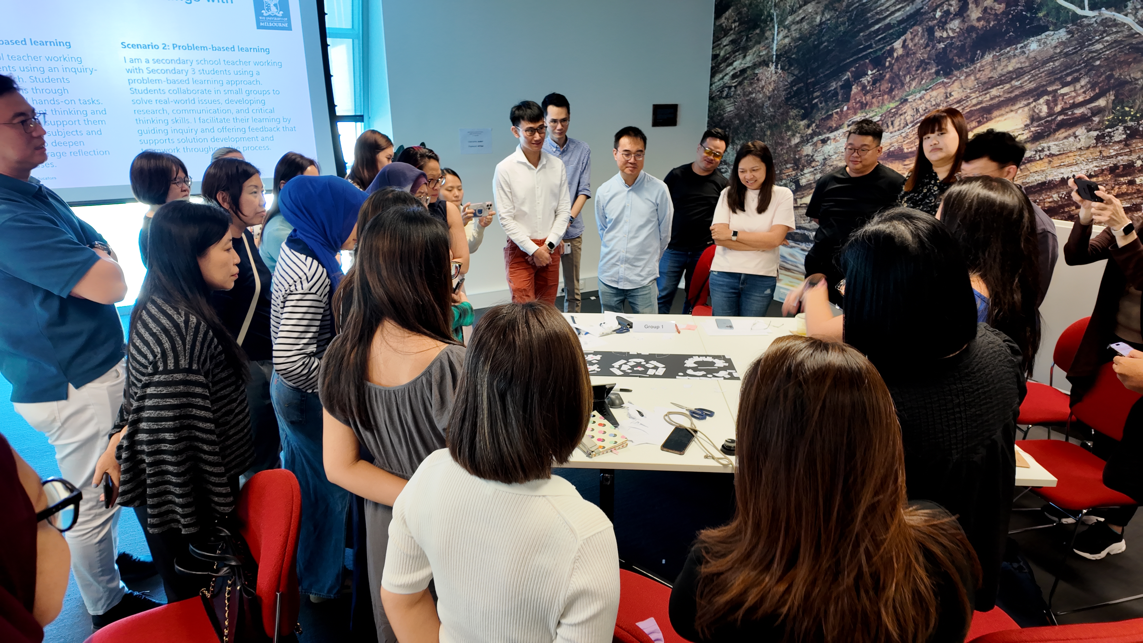 Delegation deep in discussion at UoM's Faculty of Education