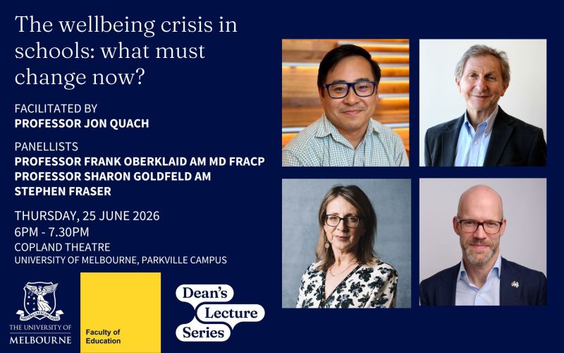 Wellbeing in schools public lecture