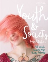 Book cover: Youth and society. Image: Young woman with dyed hair