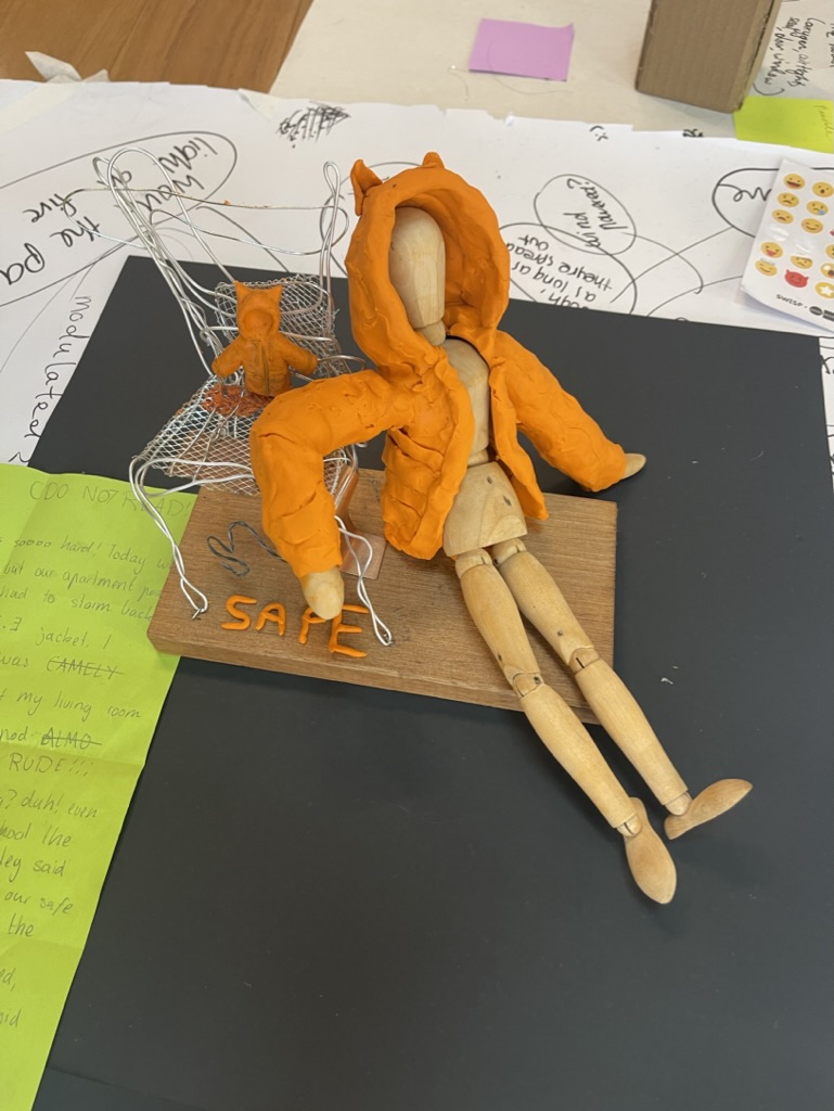 Model constructed out of clay and wire by co-designing student, addressing questions around the Future of Learning. Image: Supplied. Model constructed out of clay and wire by co-designing student, addressing questions around the Future of Learning. Image: Supplied.