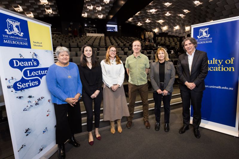 Faculty of Education leaders with Professor Michael Flood