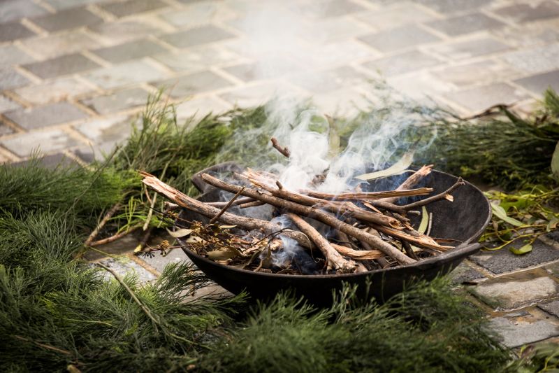 Indigenous smoking ceremony