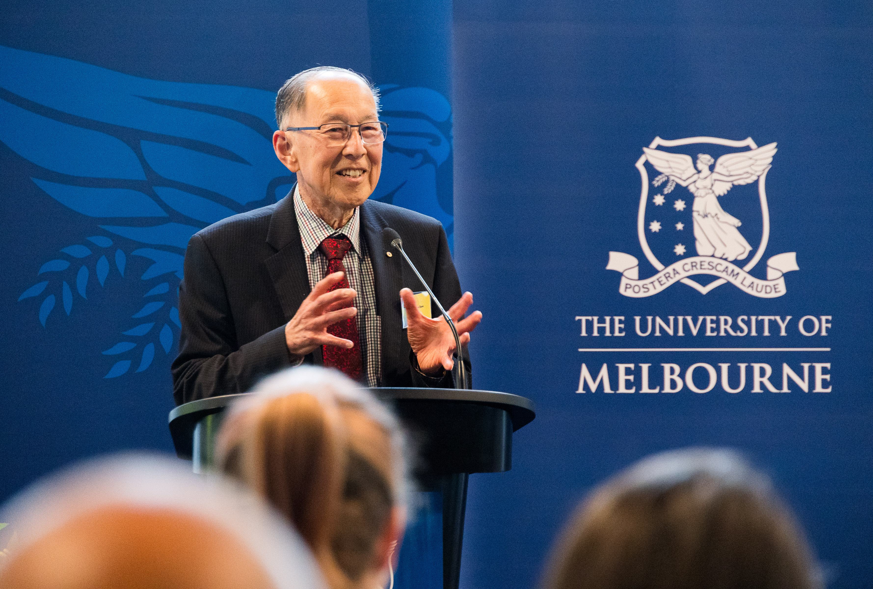 Emeritus Professor Kwong Le Dow sharing stories from his time as Dean from 1978 to 1998. Photo: Peter Casemento.