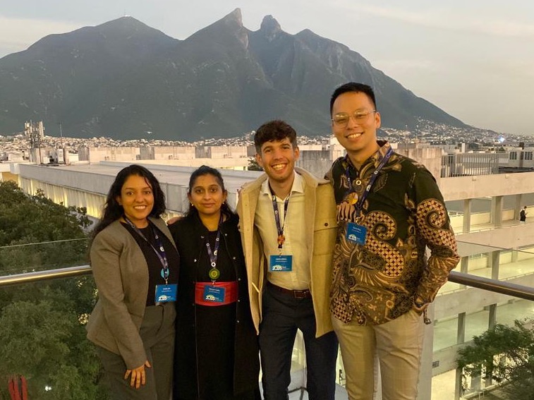 University of Melbourne students in Mexico; Arshia Jain (Master of Public Policy and Management), Devyani Vadke (Master of Education), Jayden Battey (Master of Public Policy and Management) and Darren Ong (Master of Science (Epidemiology))