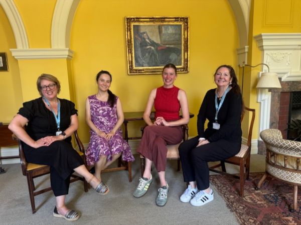 Associate Professor Erin Hoare with University of Cambridge Faculty of Education Neurodiversity team at Newnham College
