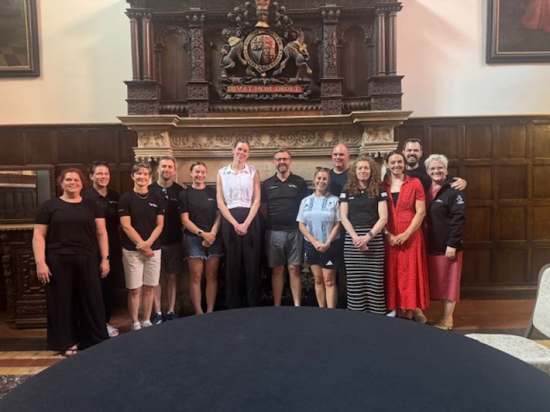 UK Sports Institute Mental Health team with Associate Professor Erin Hoare at Bisham Abbey